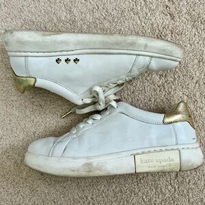 Kate Spade White Leather Sneakers